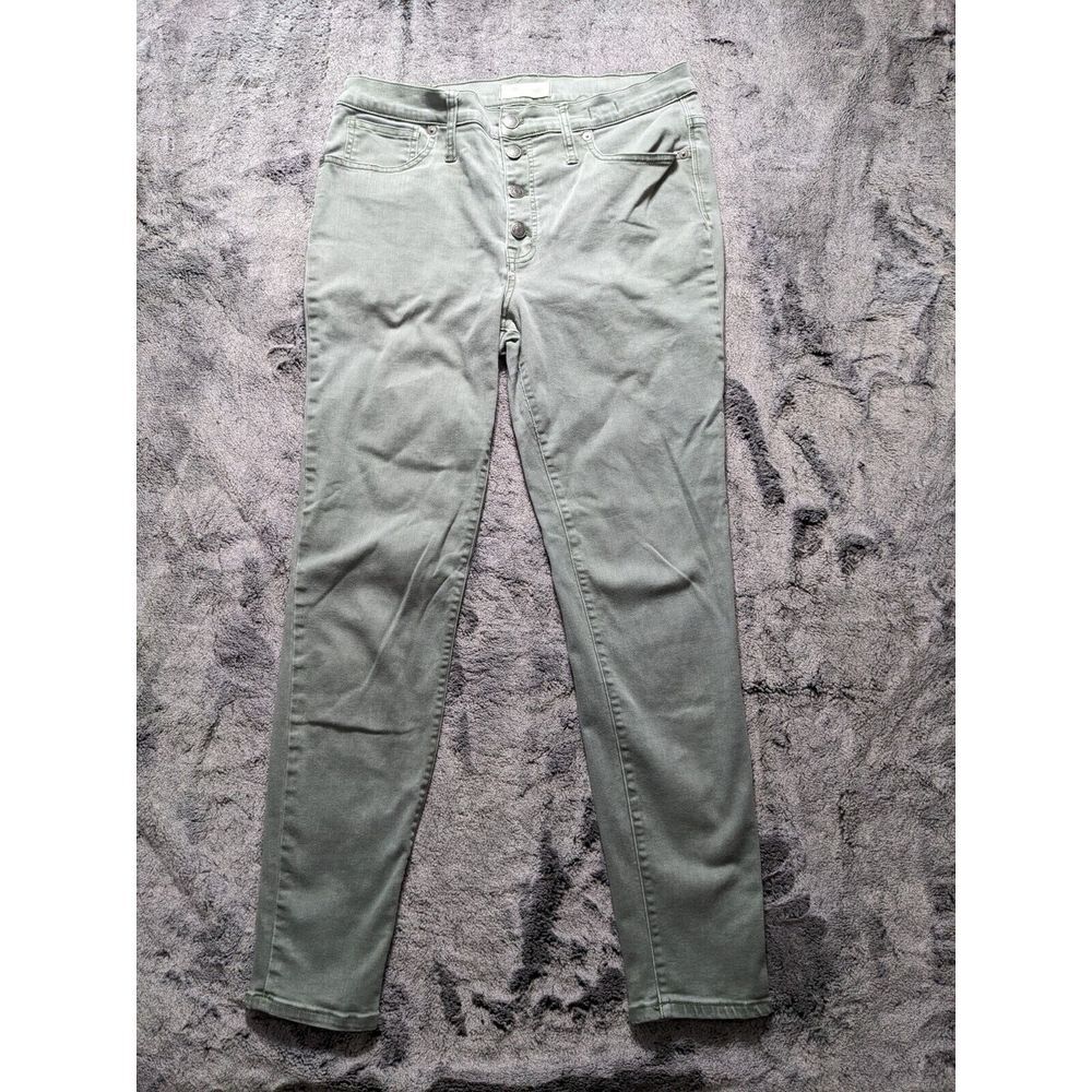 Madewell 9" High Rise Skinny Button Fly Women's Jeans Size 31 Green